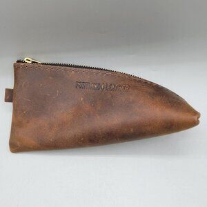 Portland Leather Leather Alpine Pouch With Zipper Closure Grizzly Color